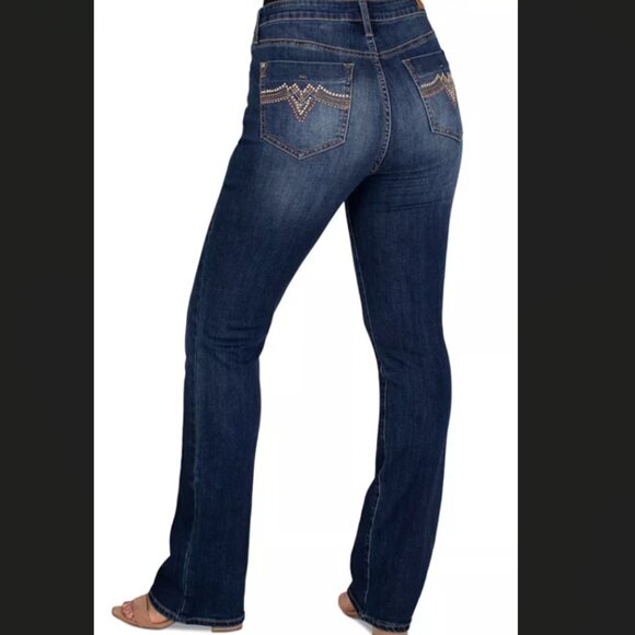 Seven7 Bombshell Bootcut Jeans in London Wash, 22W Petite - Picture 2 of 14